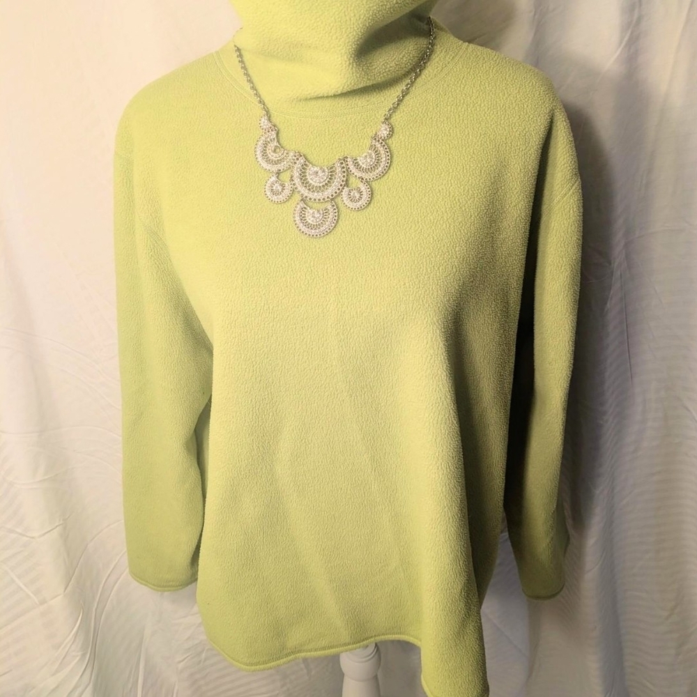 Coldwater Creek Light Green Turtleneck Sweater